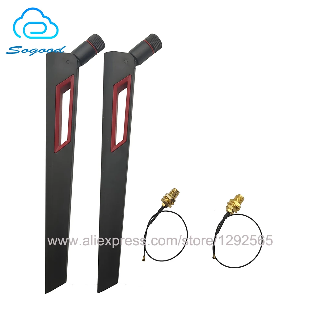 

2.4G/5Ghz Antenna AC88U high gain 12dbi with IPEX/MHF4 to SMA pigtail Signal wifi for Intel 7260 7265 8260 8265 9260