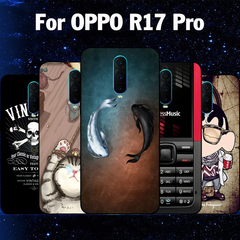 

For OPPO R17 Pro Case cute cartoon soft phone Case For OPPO R17Pro Cover Protection Shell For OPPO R 17 Pro fundas capas skin