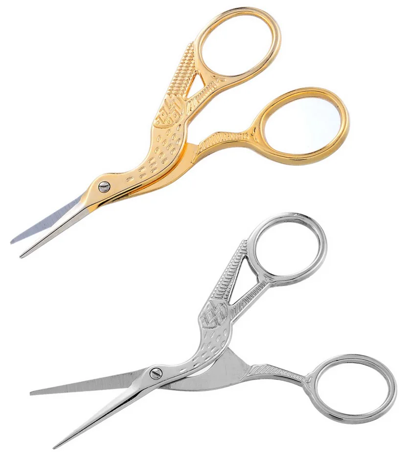 

ZAKKA cross stitch European Retro classic Vintage Antique Craft Gold Sewing Crane Tailor scissor handicraft DIY Home Tool