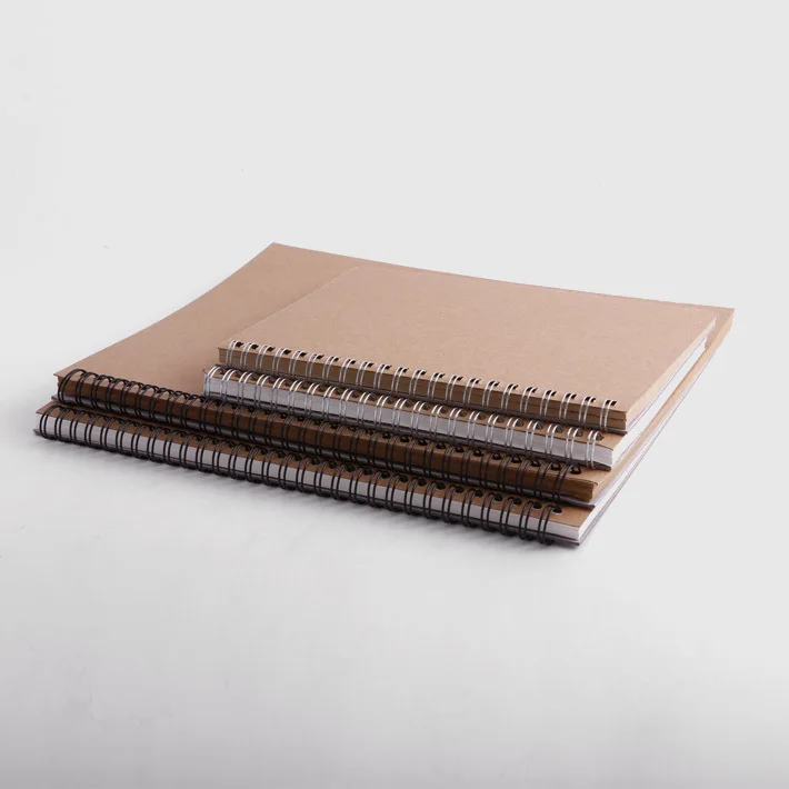 KRAFT Spiral binding JOURNAL Sketch PAD Kraft cover notebook Kraft