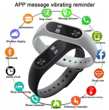 M2 Smart Bracelet Waterproof Heart Rate Monitor Fitness Sleep Tracker Sport Band for Android IOS Bluetooth Pedometer Smart Watch