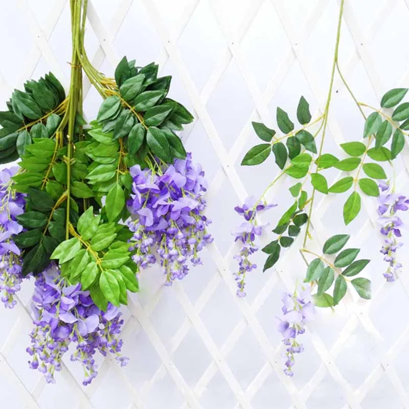12 шт./лот искусственная Цветочная лоза Wisteria для свадебной вечеринки детская