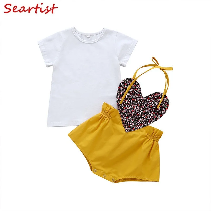 

Seartist Baby Girls Summer Clothing Set Girls Shorts T Shirt Overalls Short Pants Baby Girl Clothes Girls Clothes 2019 New 30C