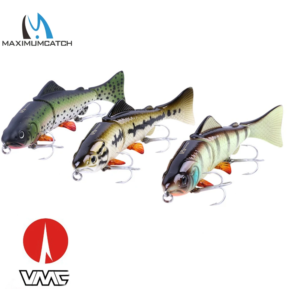 Maximumcatch 3шт 3 Сочлененной секции swimbait рыболовные приманки с vmc Крючки