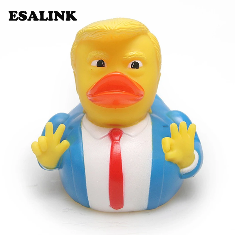 

1pcs Assorted styles Floating Rubber Ducks Bath Toy Baby Trump Duck Christmas Party Decor Birthday Gift for Kid