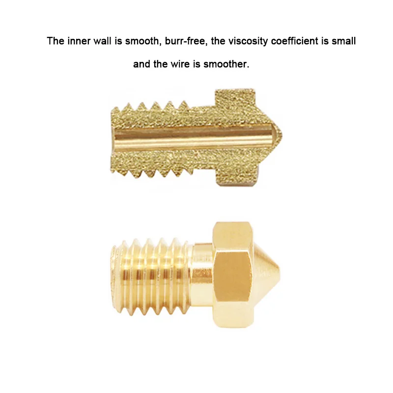 Aokin V5 V6 насадка 3D-принтеры Запчасти Экструдер Насадка M6 резьбовой насадки 0,25 0,3 0,4 0,5 0,6 0,8 1,0 мм для 1,75 мм 3,0 нити