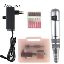Портативный электрический набор сверлильных станков для ногтей, высококлассный Профессиональный Металлический простой в эксплуатации ручка для маникюра педикюра инструмент для ногтей