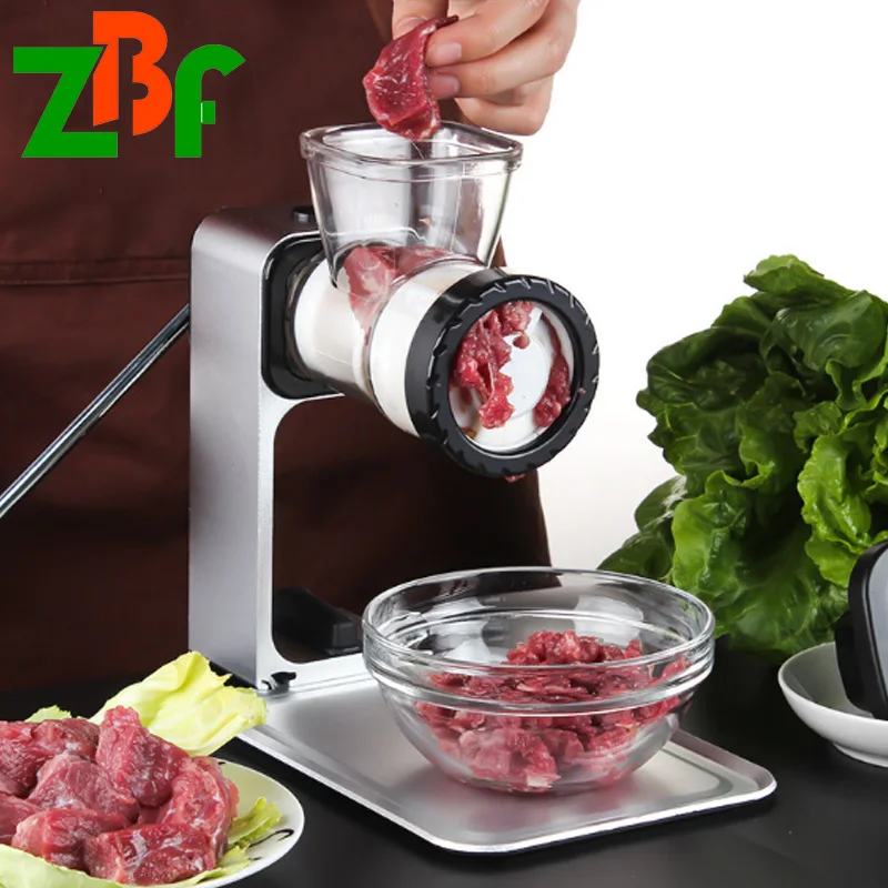 ZBF Manual Meat Grinder Beef Pork Sausage Tool Small Machine Household