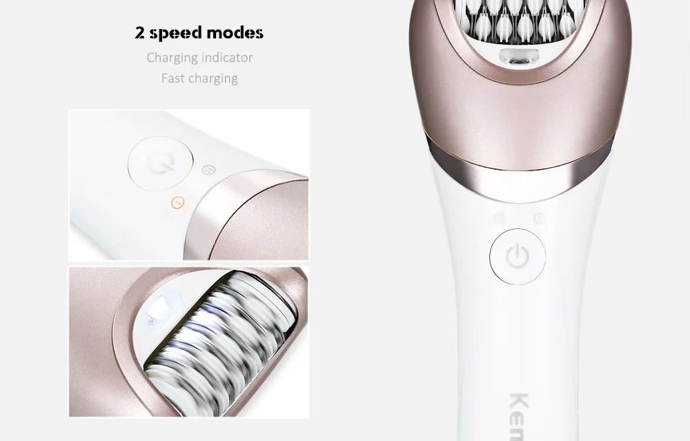 Kemei KM - 8001 5 in 1 Electric Epilator Shaver Hair Remover Lady Defeatherer