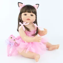 55 см Новая полная силиконовая игрушка для новорожденных девочек, новорожденных принцесс, младенцев, живые Младенцы Bebe Classic Boneca Ванна Душ игрушка