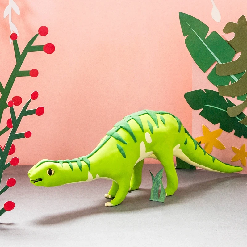 Robud динозавр глиняная модель с DIY 3D деревянная головоломка безопасная и