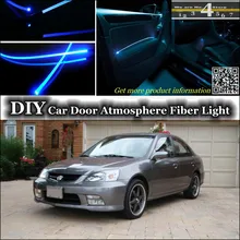 Для Acura EL интерьер окружающего света настройки атмосферу Волокно оптическое Ленточные огни внутри двери Панель освещение не EL свет