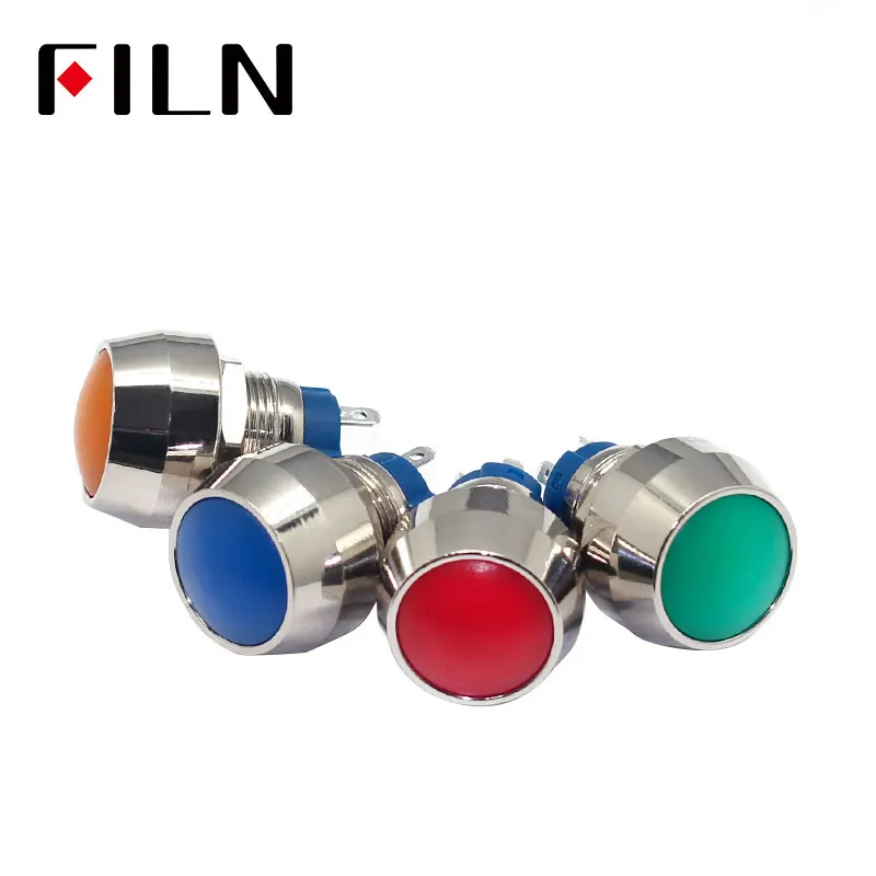 12mm Metal Lock Latching Push Button Switch LED Light Lamp Illumination 12V Waterproof Car Auto Engine PC Power Start (6)