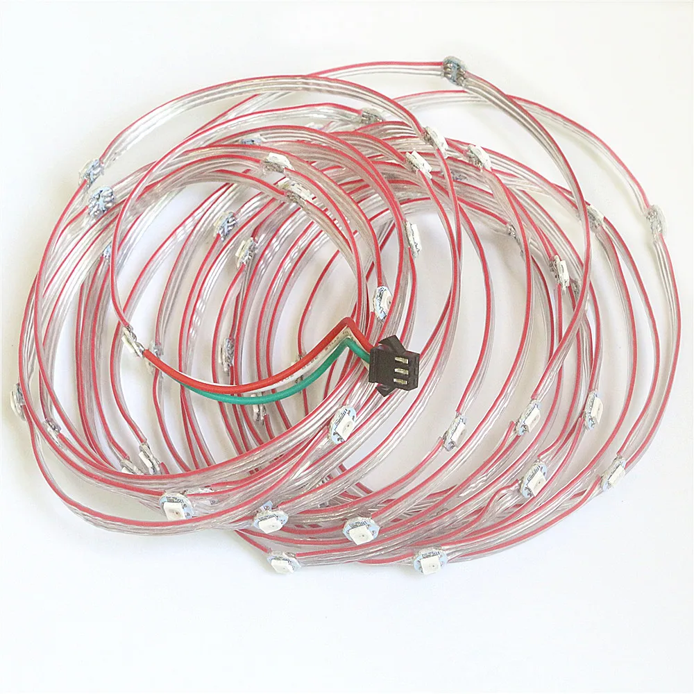 50pcs 100pcs WS2812B Pre-soldered leds with wire 5V WS2812 IC Built-in 12cm Wire LED Module String Addressable Idividually