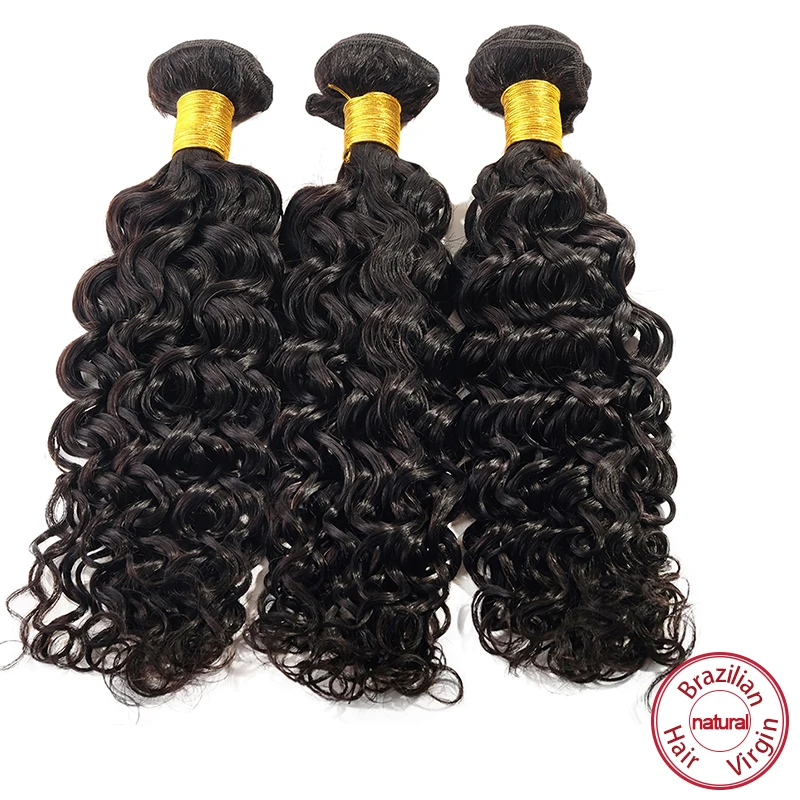 

EVET Brazilian Curly Wave Virgin Human Hair 3pcs Natural Black Color Brazilian Curly Hair Wefts Hair Extensions 100g/pcs