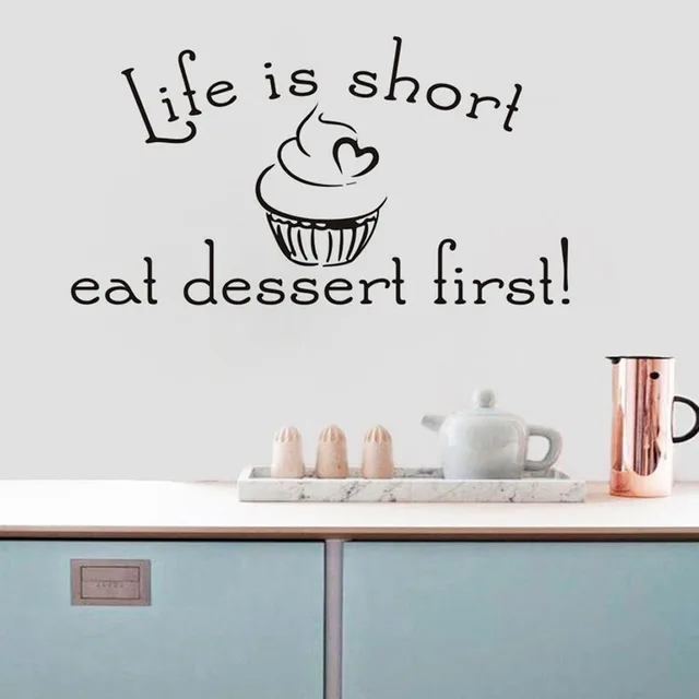 Special Price Life Is Short Eat Dessert First Word Quote Wall Sticker For Kitchen Home Decor Vinyl Removable Wall Decal Dining Room Decoration Special Price Life Is Short Eat Dessert First Word Quote Wall Sticker For Kitchen Home Decor Vinyl Removable Wall Decal Dining Room Decoration