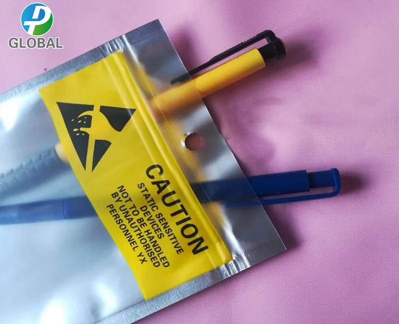 100pcs 8*13.5cm Zip lock Anti-Static Shielding plastic Bags ESD Anti Static zipper Electronic Accessories/battery Packaging bags 5
