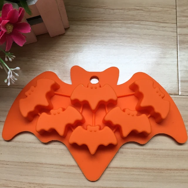 6 Cavity Silicone Mould Bat Shape Ice 6 Cavity Silicone Mould Bat Shape Ice Mold Cake Jelly