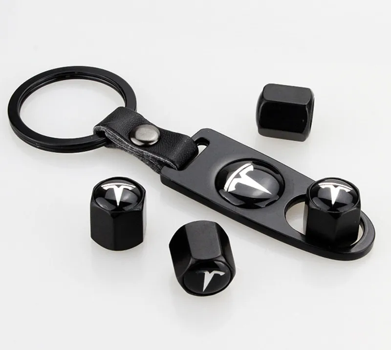 

4Pcs Car Styling Wheel Tire Tyre Valve Caps Cover For Model S Model X 3 P100D P85D 200 Accessories Stickers