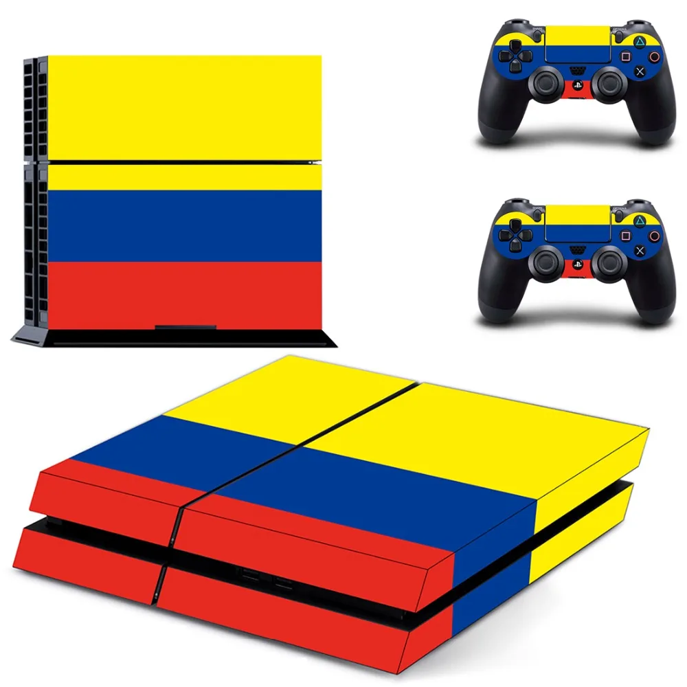 Colombia National Flag PS4 Skin Sticker Decal for Sony PlayStation 4 Console and 2 controller skins PS4 Stickers Accessory