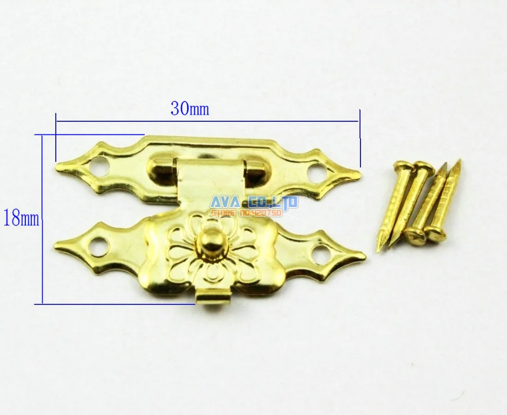 20 золотые украшения box Засов защелкой 30x18 мм с Шурупы