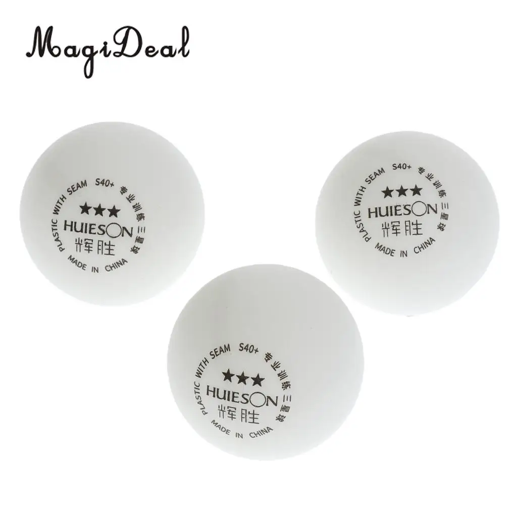 MagiDeal 3 Pieces 3-Star PREMIUM 40+mm Table Tennis Balls Plastic Ball Official Ball