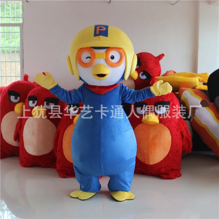 

Little Penguin Pororo Mascot Costume Cartoon Character Mascot Petty Kelon Cosplay Outfits Adult Fancy Carnival Character Suit