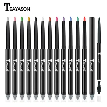 

Double-ended Colorful Eyeliner Pencil Waterproof Eye Liner Pen With Sponge Brushes Line Eyes Makeup Professional