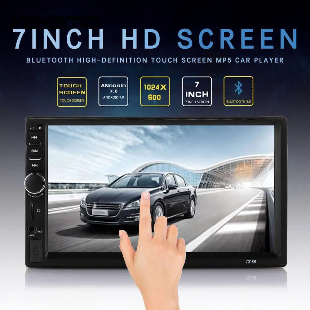 

Vehemo 7" HD Bluetooth Car MP5 FM Radio Navigation Stereo Car MP5 Player Hands-Free USB/TF/AUX