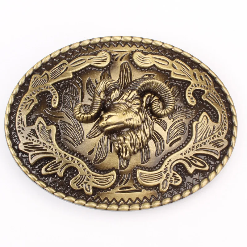 

The head of the sheep belt buckle animal pattern