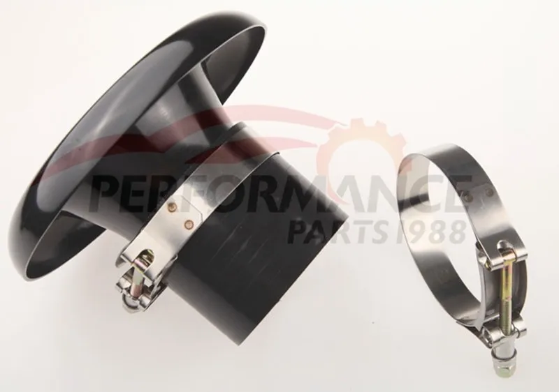 UNIVERSAL 4&quot BLACK VELOCITY STACK FOR COLD/RAM ENGINE AIR INTAKE/TURBO HORN |