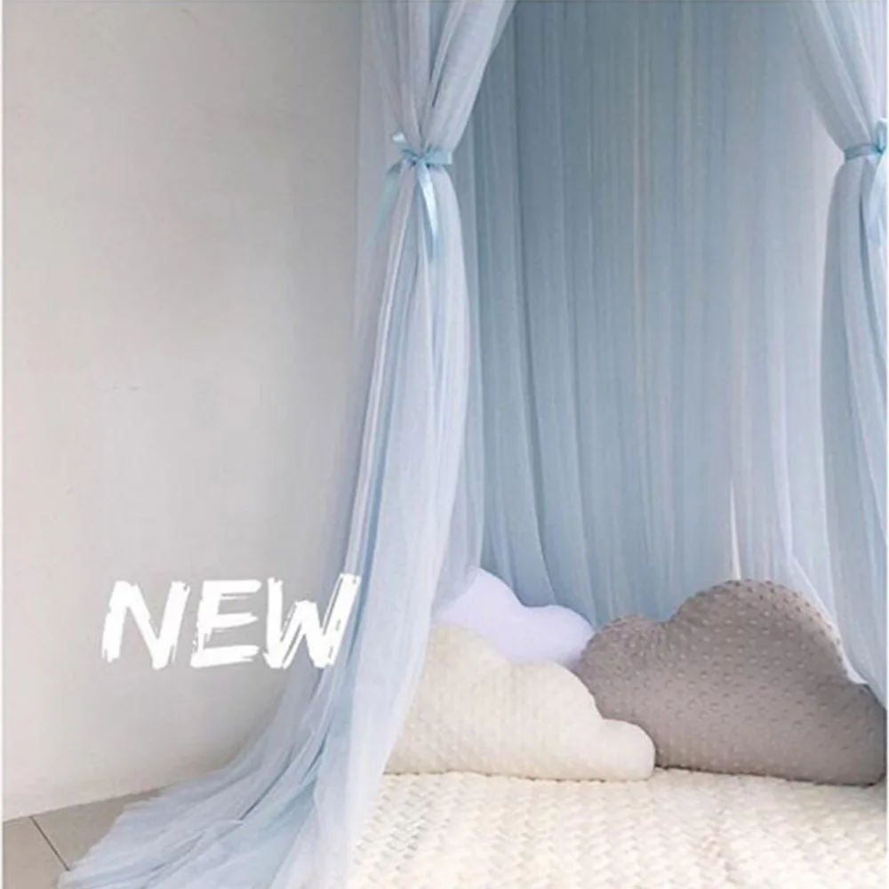 Baby Crib Netting Kids Princess Round Dome Bed Canopy Mosquito Netting Lace Curtain Cover Home Bedroom Decor Boy girls sleeping