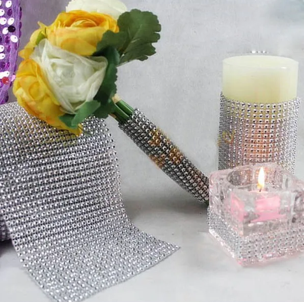 10 yards Free Shipping 24 Rows Bling Diamond Wrap DIY Crystal Ribbons