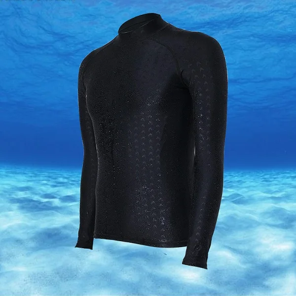 M-4XL Водонепроницаемая быстросохнущая мужская одежда с длинными рукавами для защиты от солнца женские купальные костюмы для дайвинга, Сноркелинга, серфинга - Цвет: black