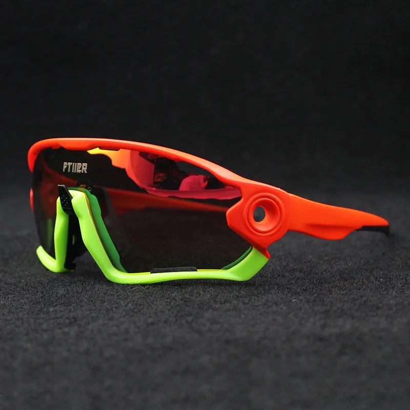 Новое поступление UV400 поляризованные уличные Солнцезащитные очки Спортивные очки для велоспорта MTB велосипедные очки для верховой езды рыболовные очки 5 линз - Цвет: FTK718