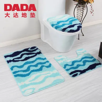 50 80cm 3pcs Blue Toilet Bath Mat Set Modern Bath Mats And Toilet Set Rug And Carpets Free Shipping Carpet Mats For Stairs Carpet Chair Matmat Bath Aliexpress