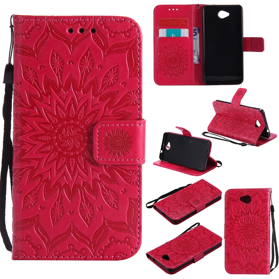 Luxury Leather Emboss Circular flower Phone Bag for Nokia Lumia 640 Case Flip Stand Wallet for Microsoft Lumia 635 550 650 Coque (2)