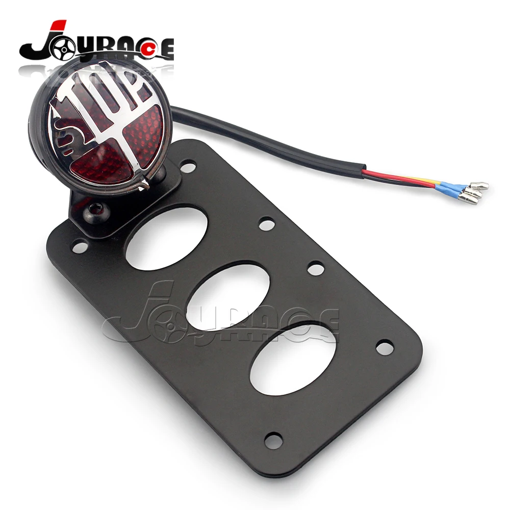 Side Mount Stop Brake Rear Tail Light NumberLicence Plate Bracket For