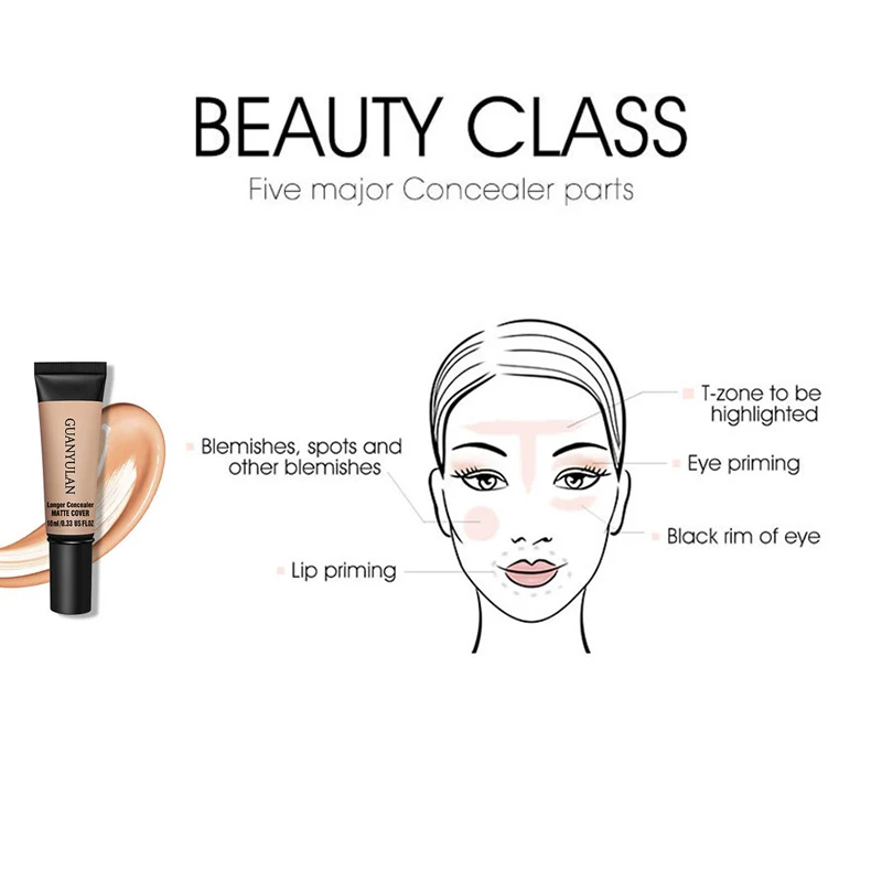 

Liquid Concealer Face Contour Pores Corrector Waterproof Contour Cream Face Makeup MH88