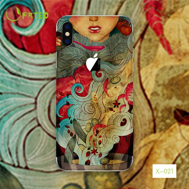 

Cartoon Panda Illustration Painting Series Mobile Phone Stickers For iPhone Xs MAX Xr X 6 6S 7 8 Plus 5S Back Phone Skins Covers