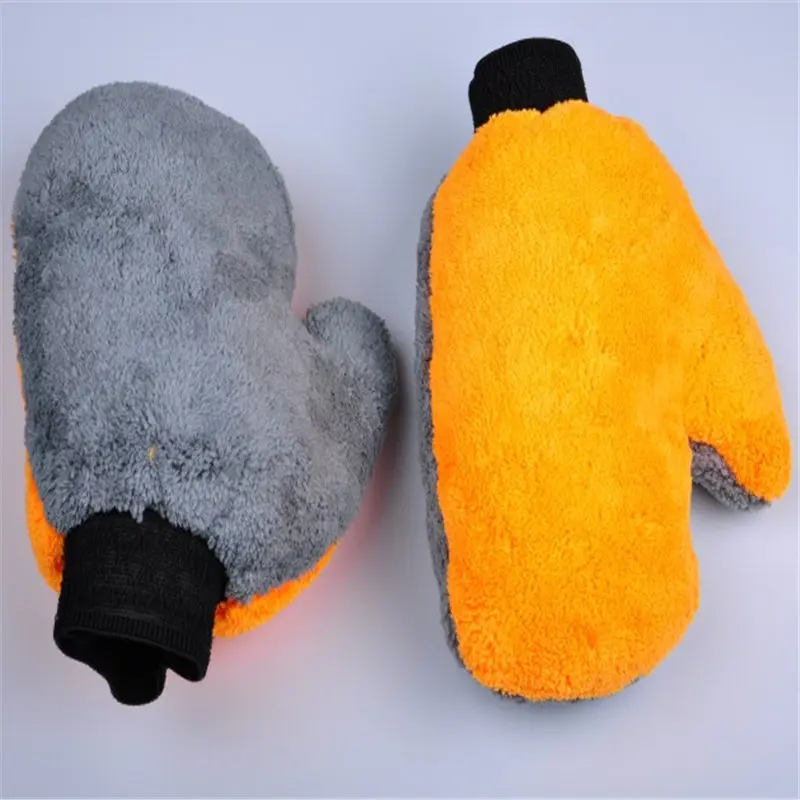 

Car Cleaning Wash Glove Double Side Polishing Mitts Buffing Top Quality Plush Car Care Cleaning Detailing & Polishing Car Wash