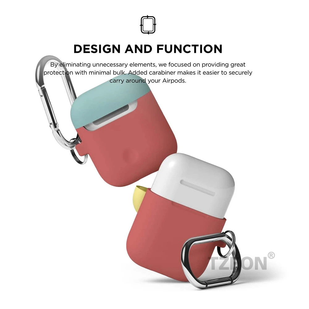 Цветной силиконовый чехол для Apple AirPods защитный наушников резиновый защиты от