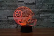 Home Living Decor 3D LED Night Light New football Pittsburgh Steelers RGB Decorative lights