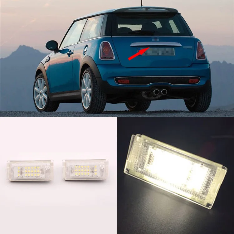 Ownsun 2PCS Superb 18 SMD Error Free LED Rear License Plate Light Lamps