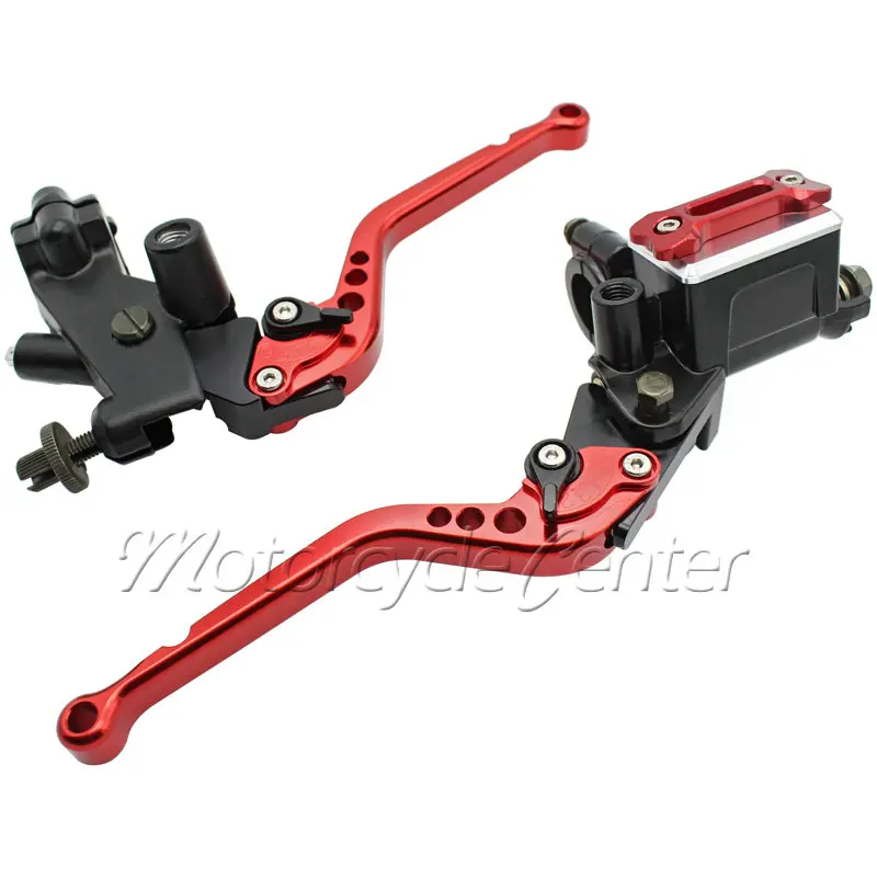 

Motorcycle Standard Handlebar 7/8" 22mm Pump Master Cylinder Kit Reservoir Long Brake Clutch Levers For Ducati 1098 1198 848