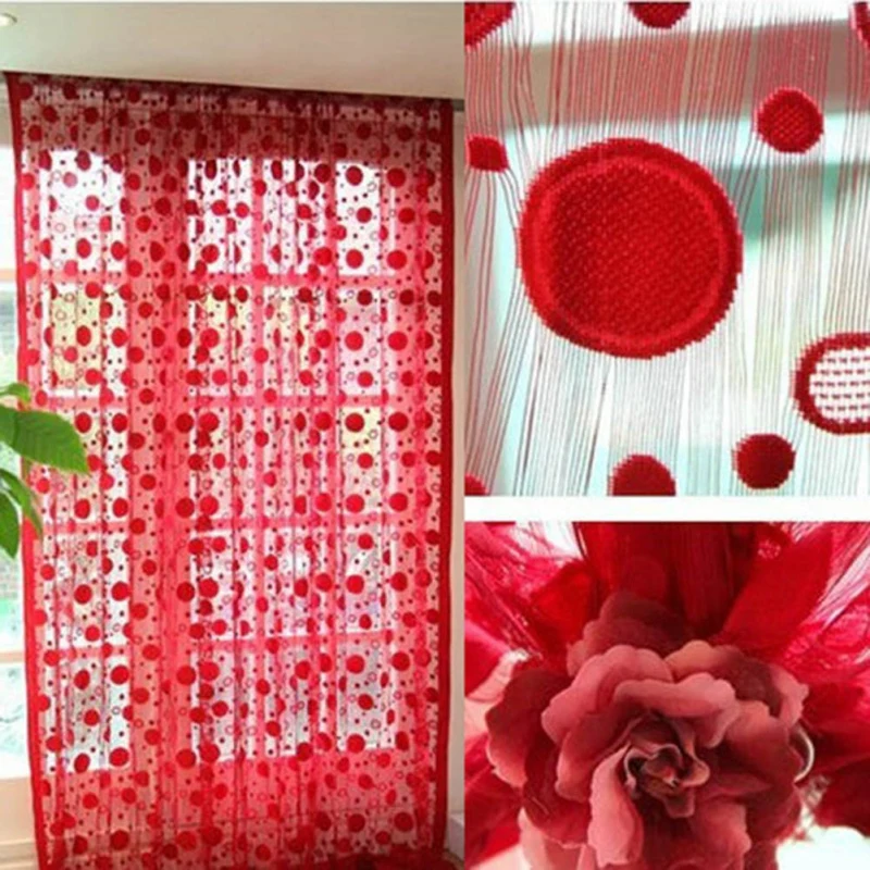 

Circle Line String Door Curtain Tassel Window Room Various Color Divider Curtain