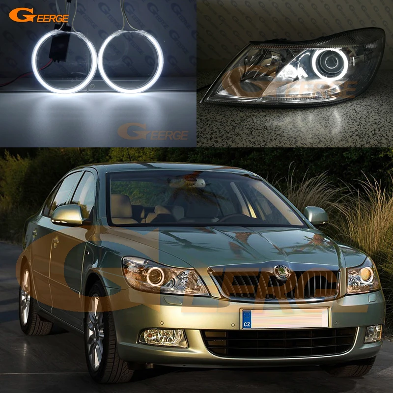 For SKODA OCTAVIA MK2 A5 FL 2009 2010 2011 2012 Excellent Ultra bright illumination CCFL Angel Eyes kit Halo Ring for mazda 3 mazda3 bl sp25 mps 2009 2010 2011 2012 2013 excellent ultra bright illumination ccfl angel eyes kit
