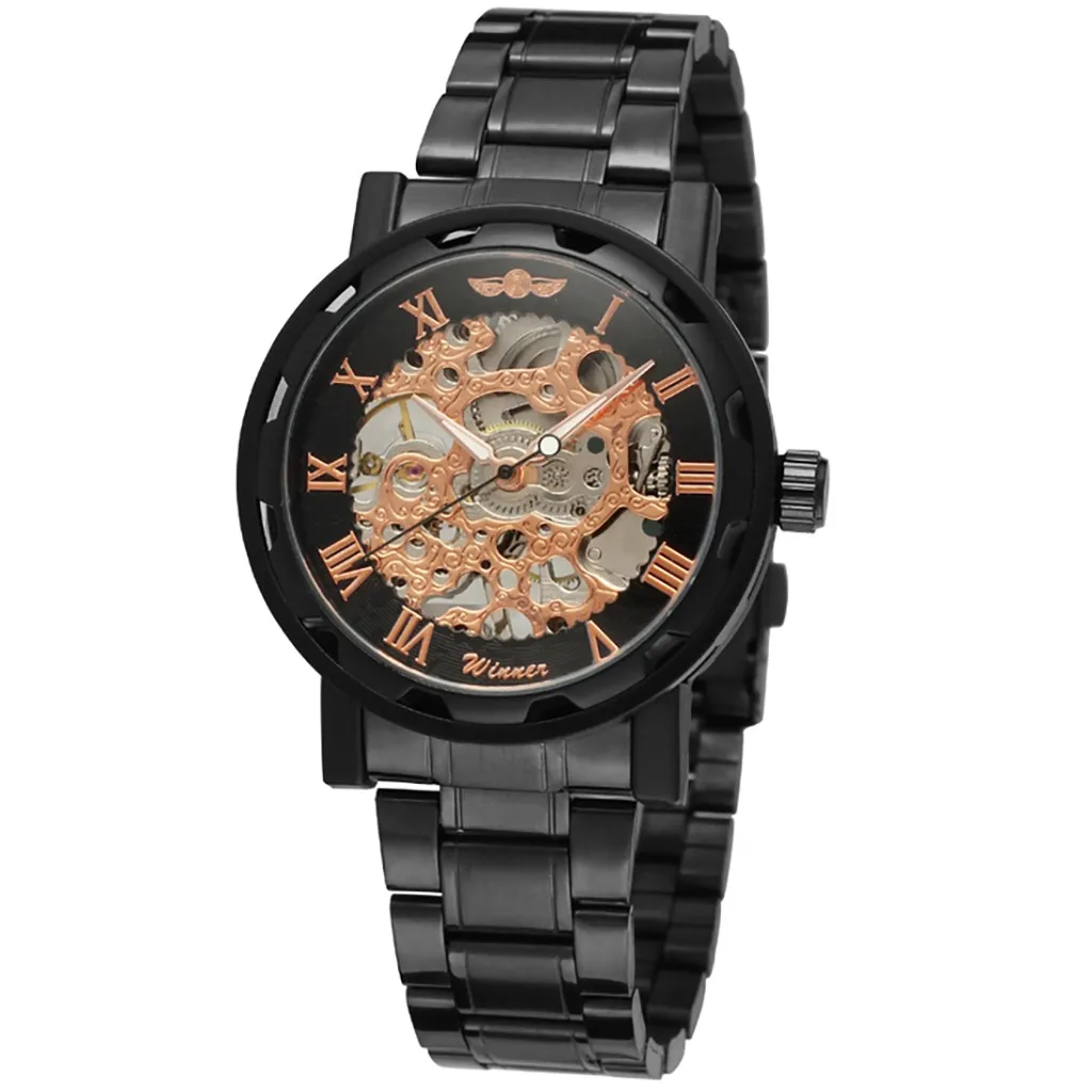 T-WINNER, мужские механические часы со стальным ремешком, роскошные дизайнерские деловые Модные мужские наручные часы, мужские часы zegarek meski - Цвет: D