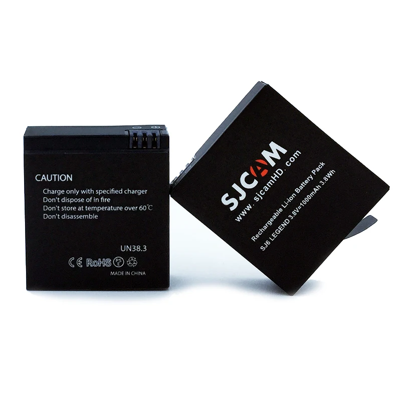 SJCAM 2 шт. SJ6 батареи 3,8 в 1000 мАч аккумуляторная батарея + двойное зарядное устройство для SJCAM SJ6 Legend аксессуары для спортивной экшн-камеры SJCAM 2 шт. SJ6 батареи 3,8 в 1000 мАч аккумуляторная батарея + двойное зарядное устройство для SJCAM SJ6 Legend аксессуары для спортивной экшн-камеры