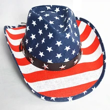 Новая ковбойская шляпа делает Америку большой снова западная ковбойская шляпа широкие полями Твердые крышки джентльмен Верховая езда Выпускной унисекс шляпы